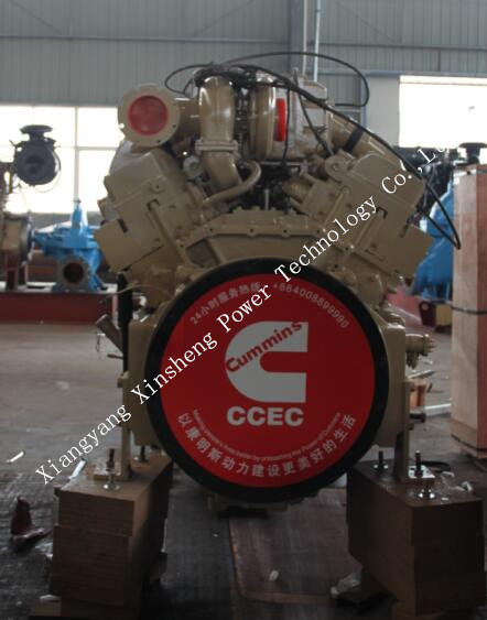 Двигатель дизеля КТА38-П980 ККЭК Кумминс с турбонаддувом для строительной техники, водяной помпы